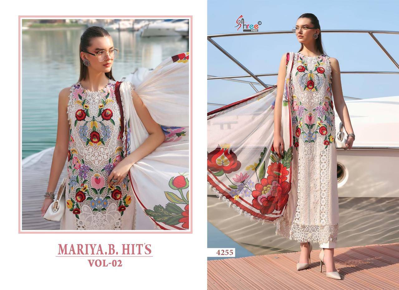 MARIYA.B.HITS VOL-2 BY Shree fabs 4254 TO 4255 SERIES Pakistani Stylish Beautiful Colourful Printed & Embroidered Party Dresses At Wholesale Price